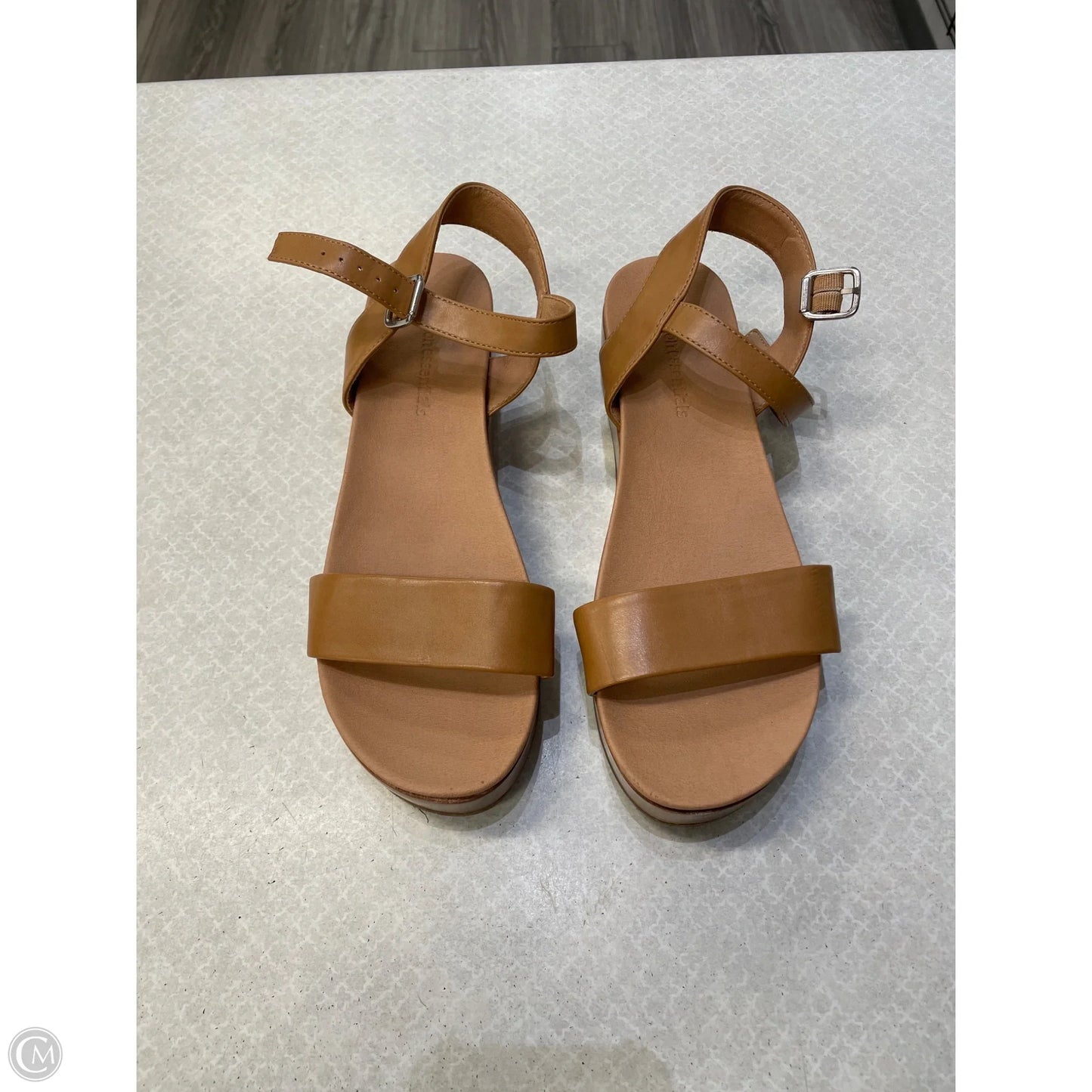 Sandals Heels Block By Amazon Essentials In Tan, Size: 8.5