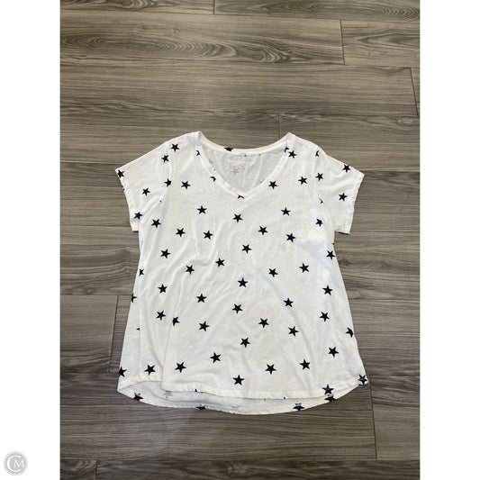 Top Short Sleeve By Lucky Brand In White, Size: 1x