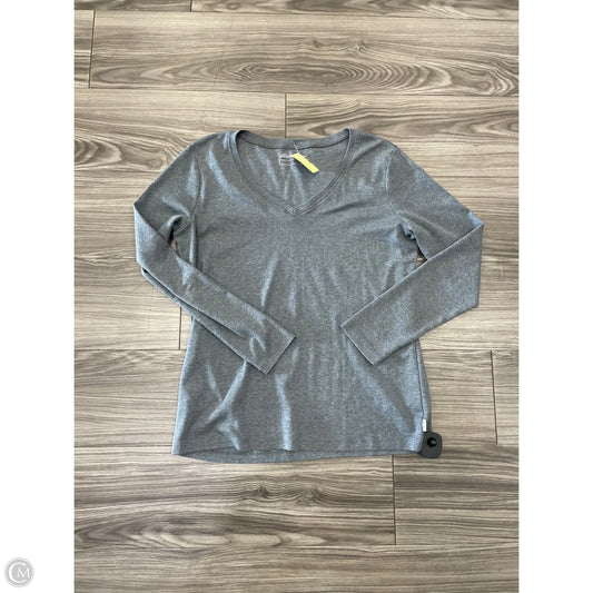 Top Long Sleeve By Eddie Bauer In Grey, Size: Xl