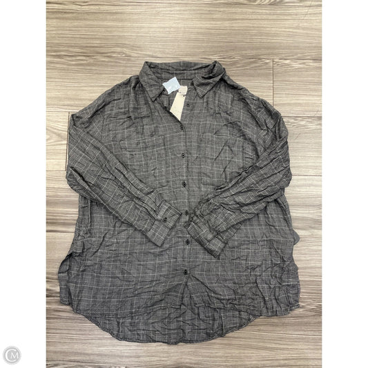 Top Long Sleeve By A New Day In Grey, Size: Xxl