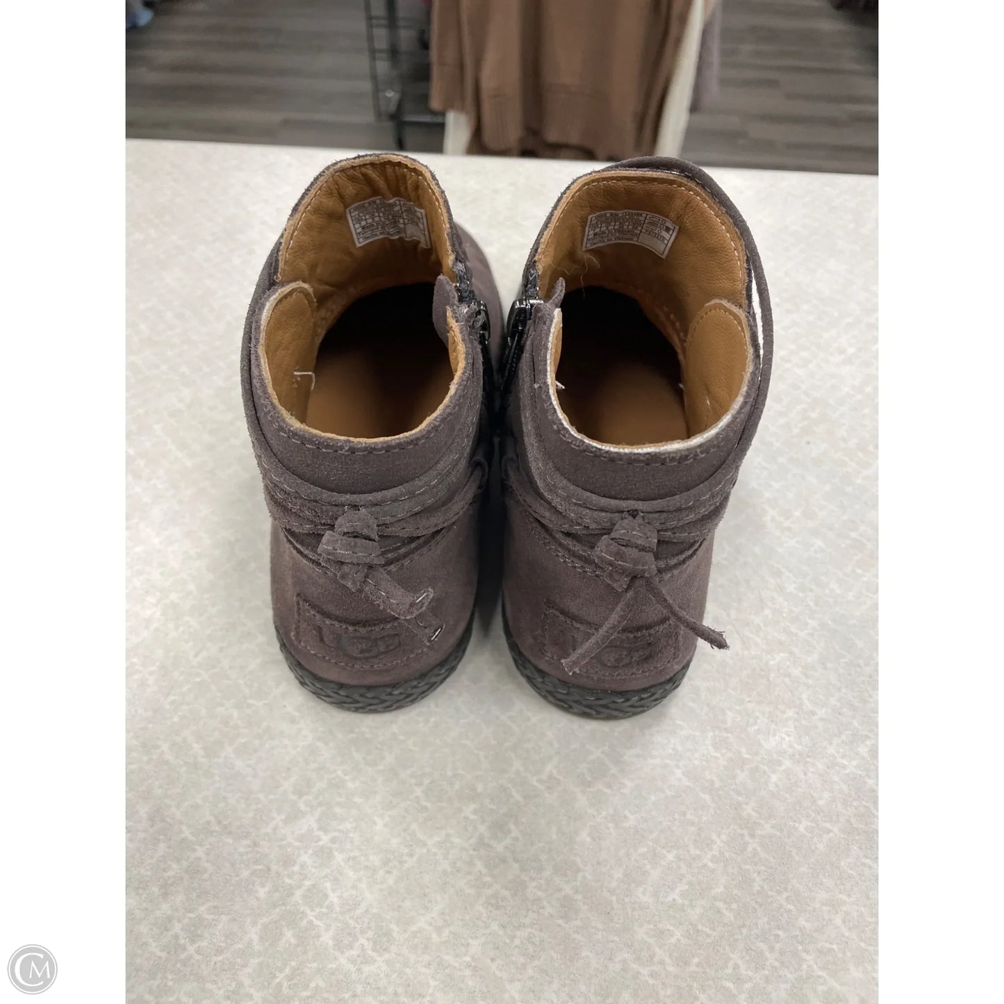 Boots Designer By Ugg In Brown, Size: 7