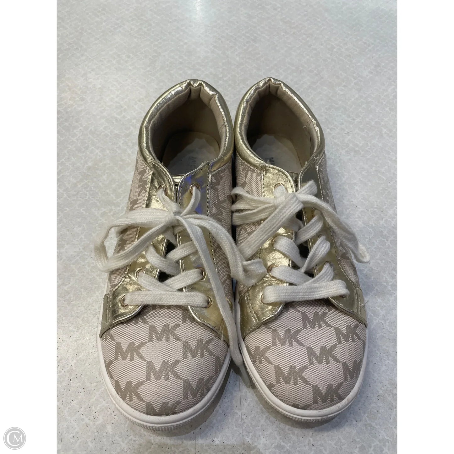 Shoes Designer By Michael Kors In Gold, Size: 5