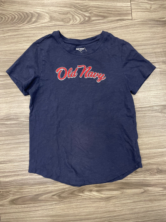 Top Short Sleeve Basic By Old Navy In Blue & Red, Size: S