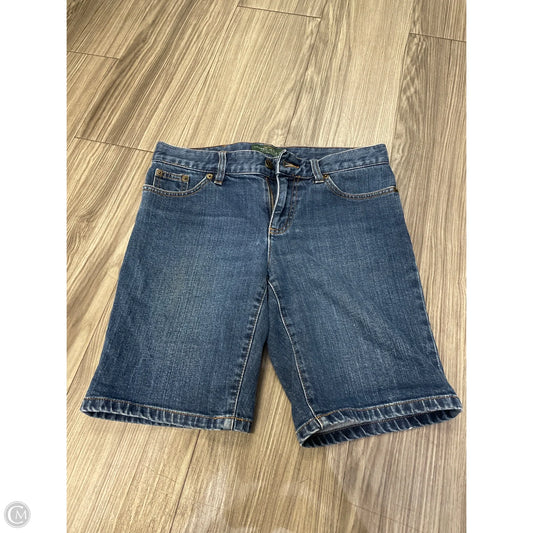 Shorts By Lauren By Ralph Lauren In Blue Denim, Size: 2p