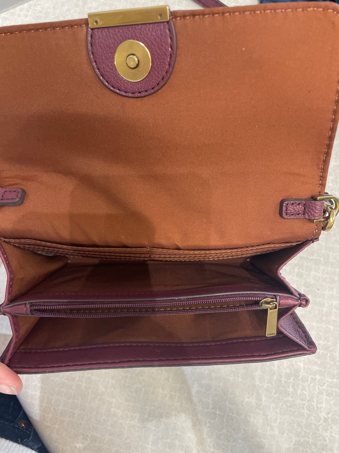 Handbag Leather By Fossil