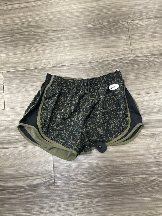 Athletic Shorts By Nike In Black & Green, Size: L