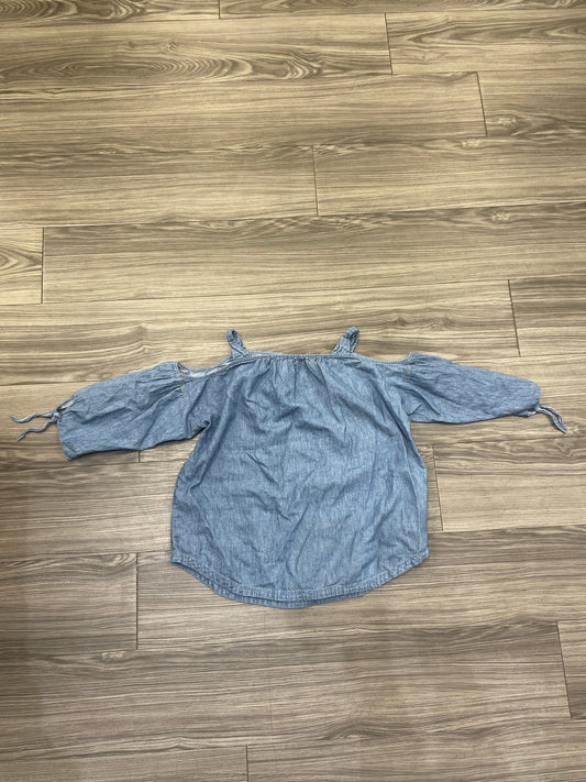 Top Long Sleeve By Madewell In Blue, Size: S