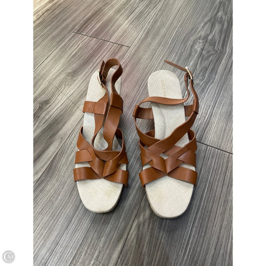 Shoes Heels Wedge By Cole-haan In Brown, Size: 8