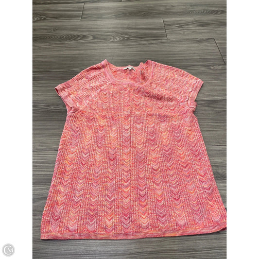 Sweater Short Sleeve By Liverpool In Pink, Size: L
