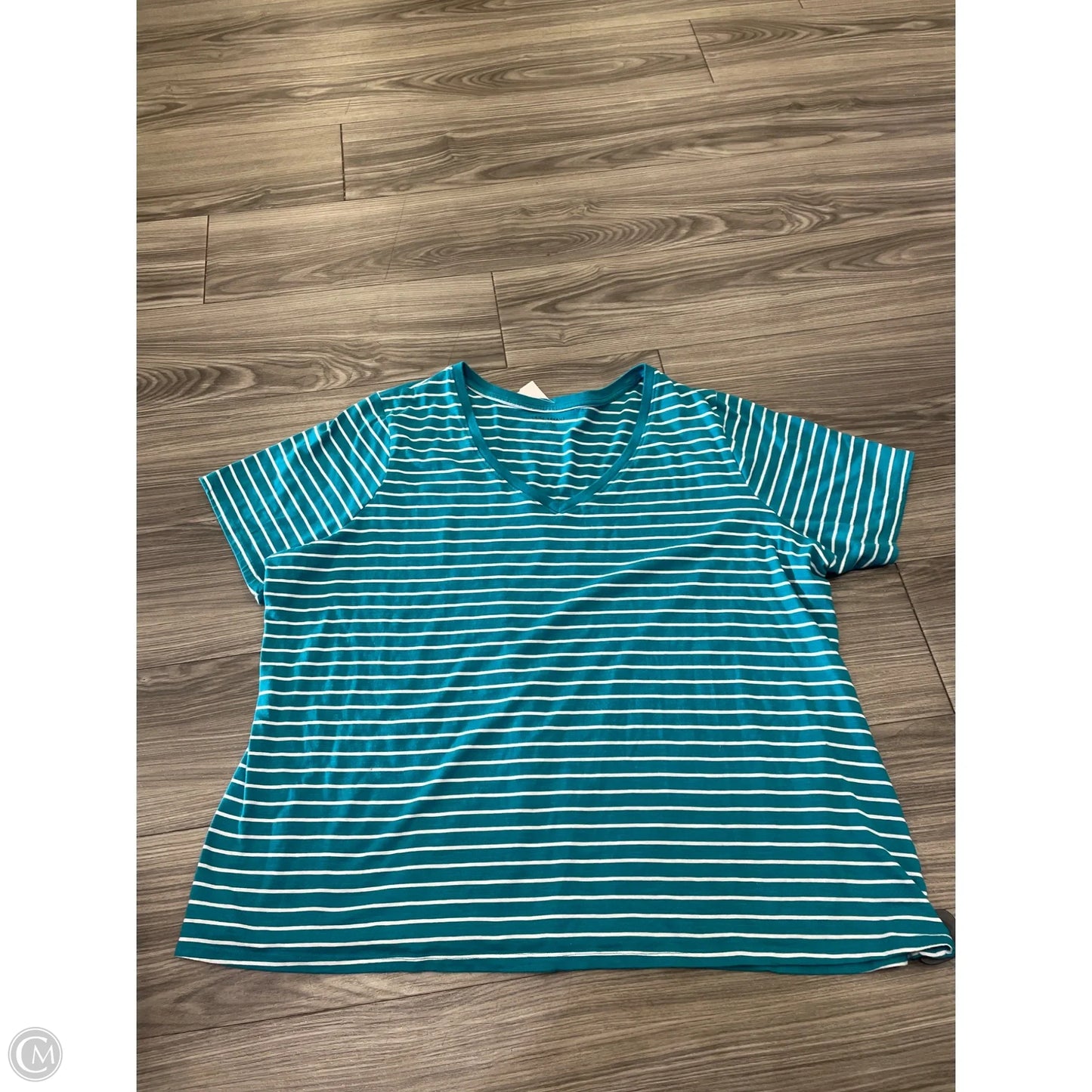 Top Short Sleeve By Lane Bryant In Teal, Size: 2x