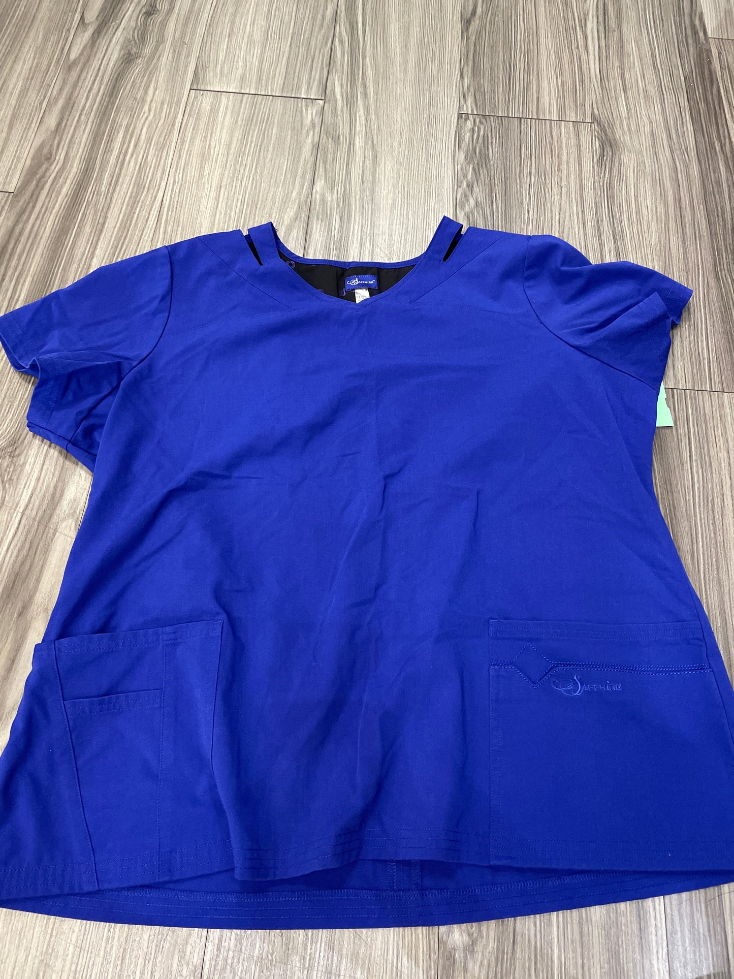 Blue Top Short Sleeve Clothes Mentor, Size 2x