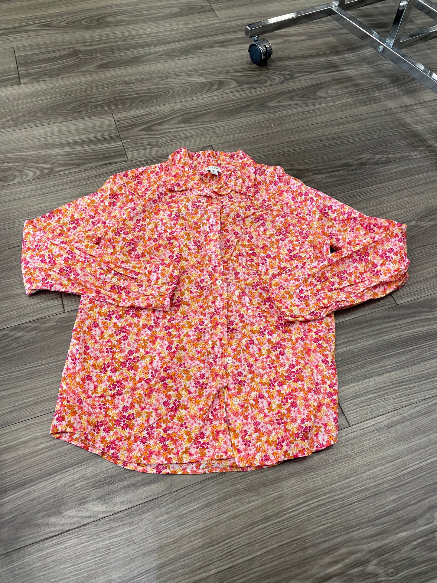 Floral Print Top Long Sleeve J. Crew, Size L