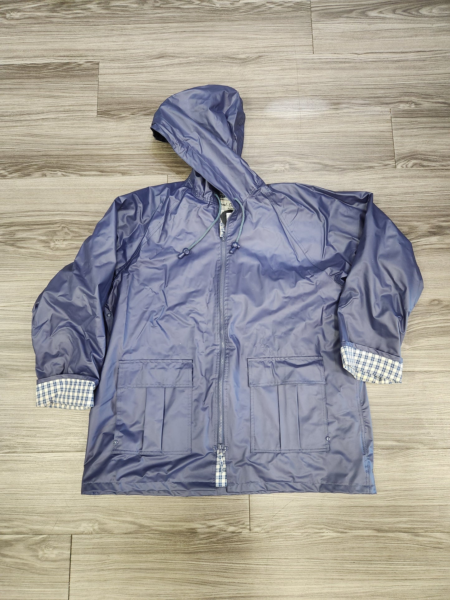 Jacket Windbreaker By Clothes Mentor In Navy, Size: Xl