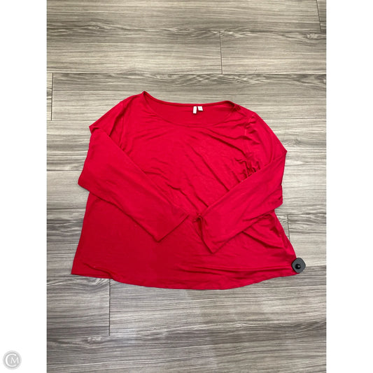 Top Long Sleeve By Cato In Red, Size: Xxl