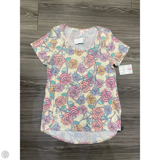 Top Short Sleeve By Lularoe In Floral Print, Size: S