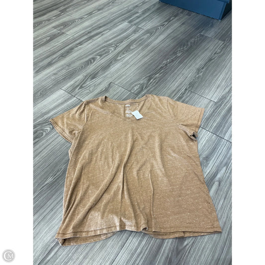 Top Short Sleeve By Sonoma In Brown, Size: Xxl