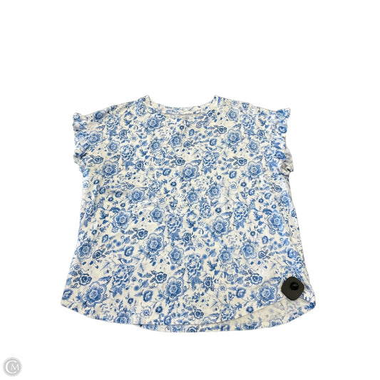 Top Short Sleeve By Crown And Ivy In Floral Print, Size: L