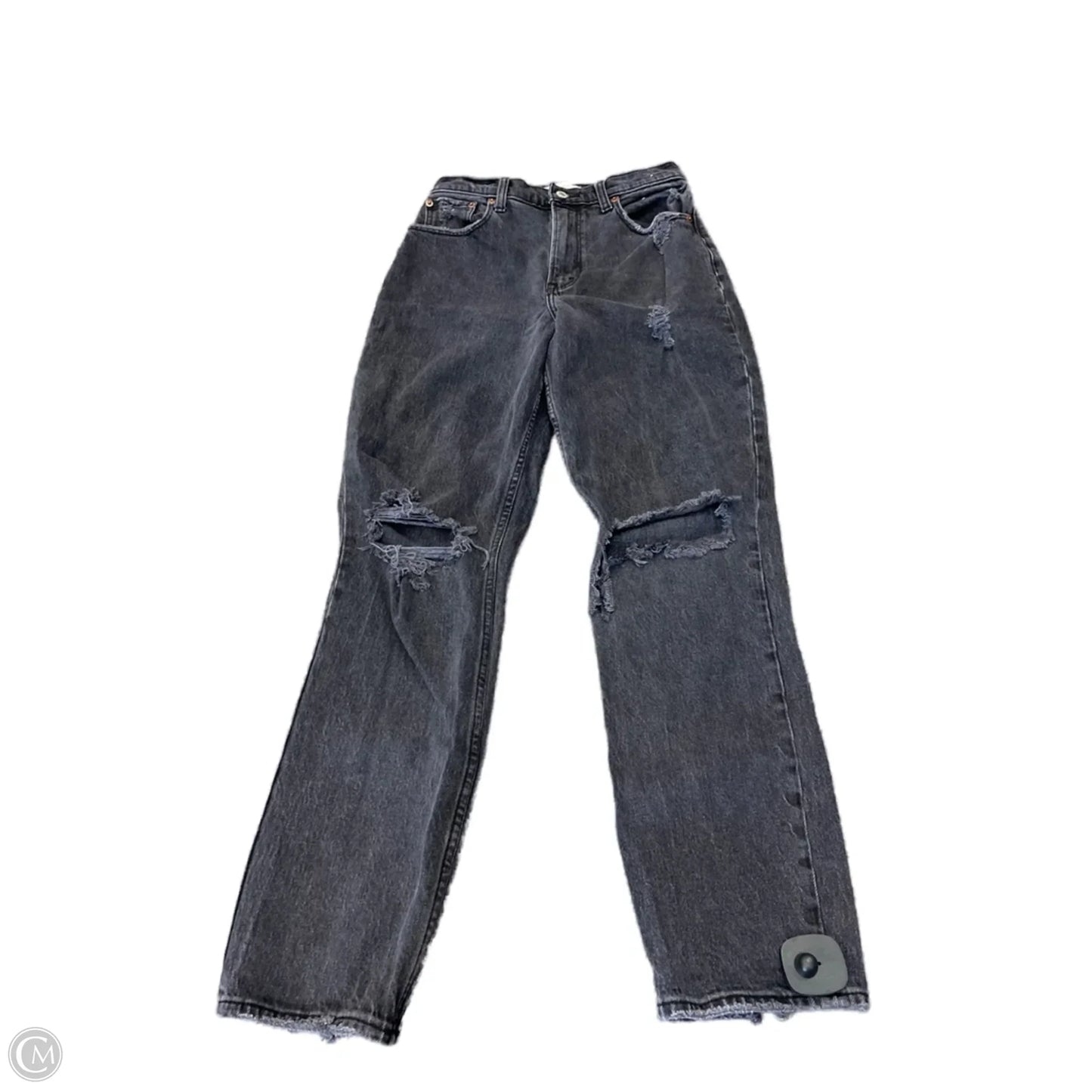 Jeans Straight By Abercrombie And Fitch In Black, Size: 4