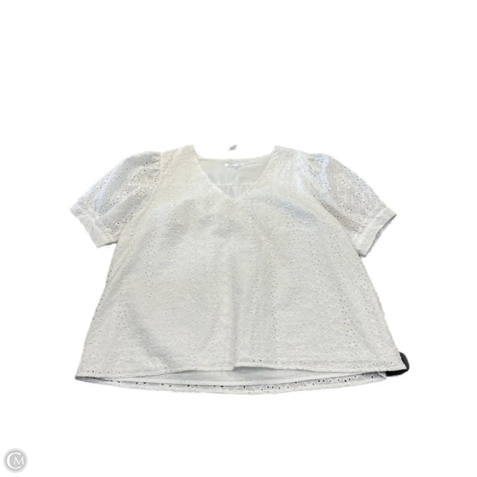 Top Short Sleeve Basic By Draper James In White, Size: Xxl