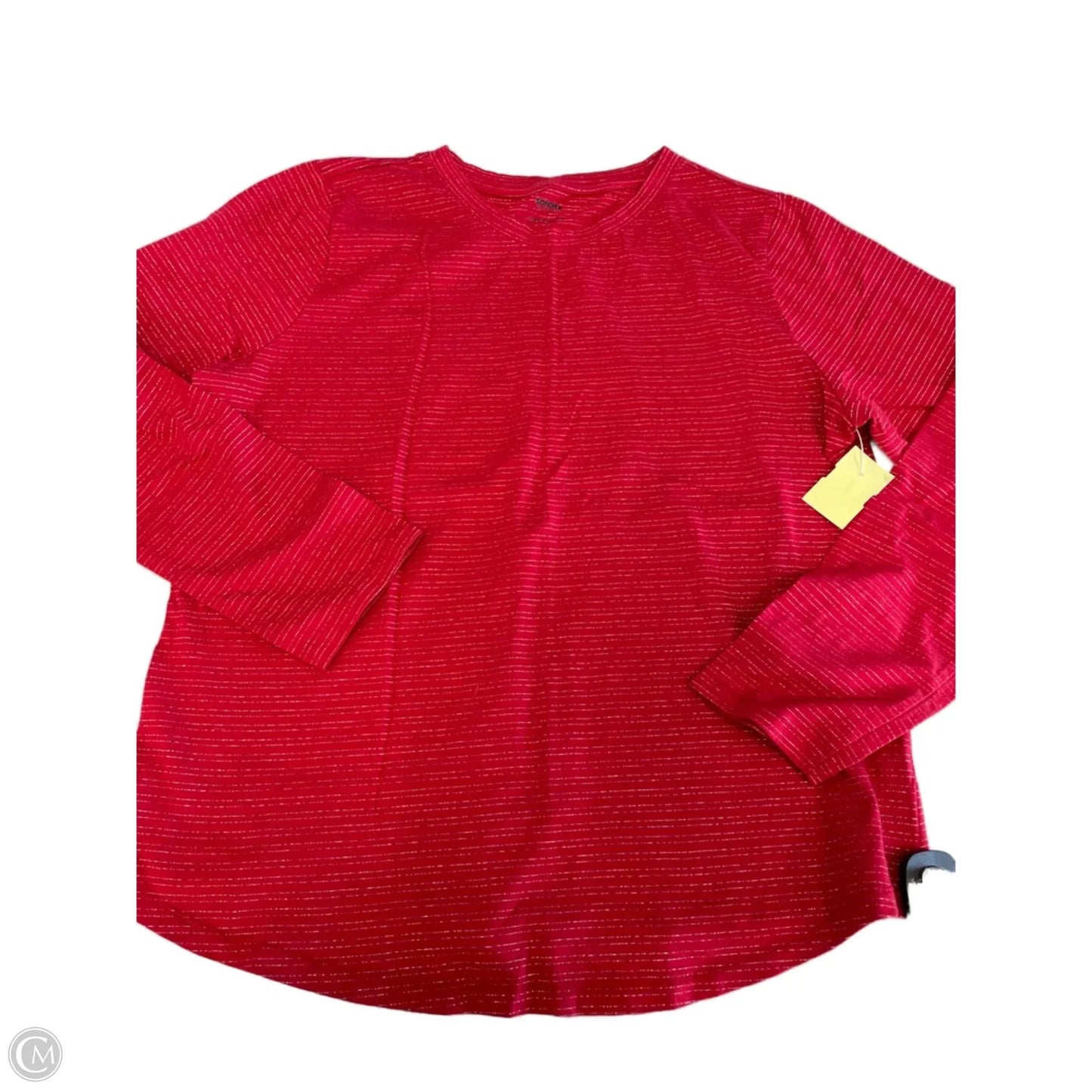 Top Long Sleeve Basic By Sonoma In Red, Size: L