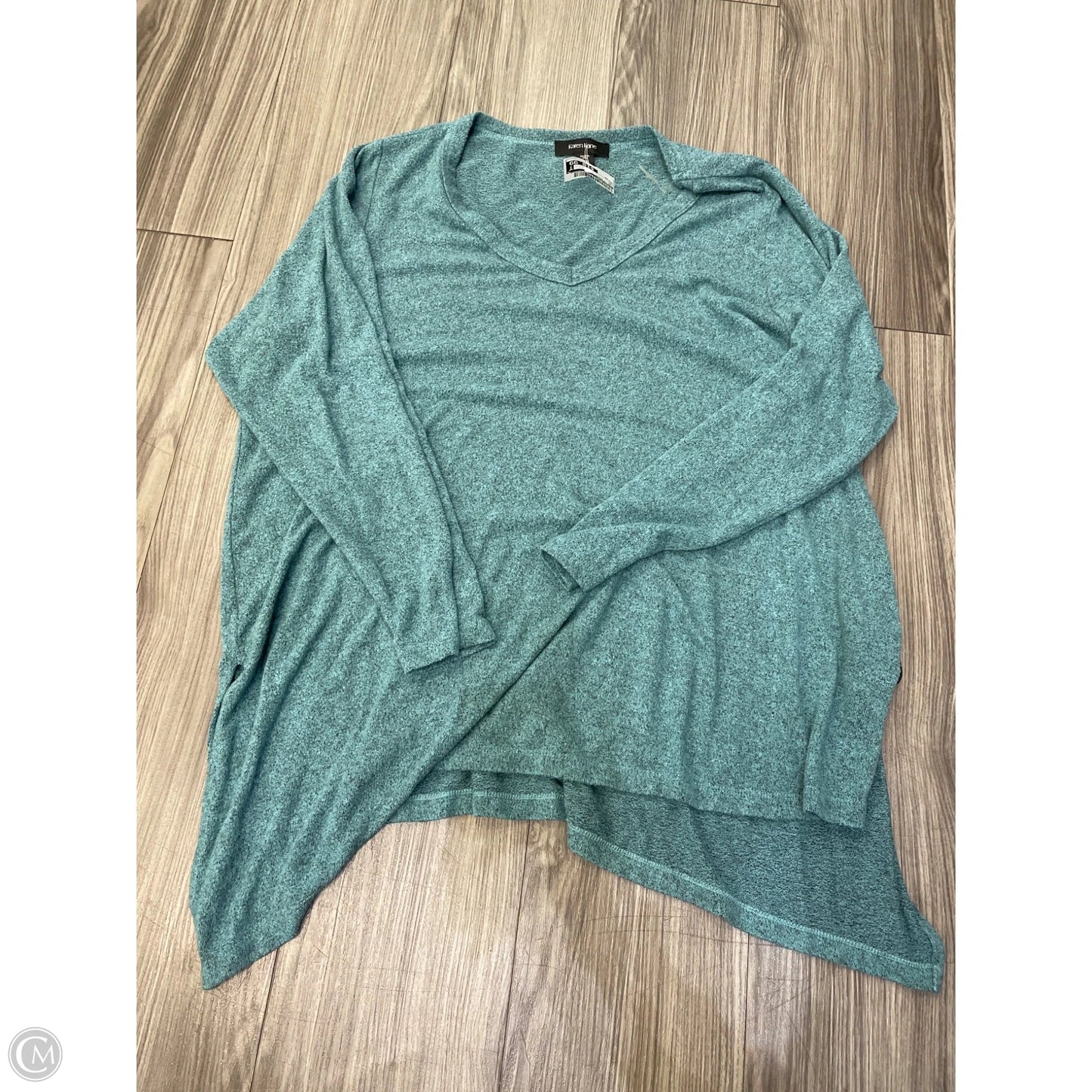 Top Long Sleeve Basic By Karen Kane In Teal, Size: 2x