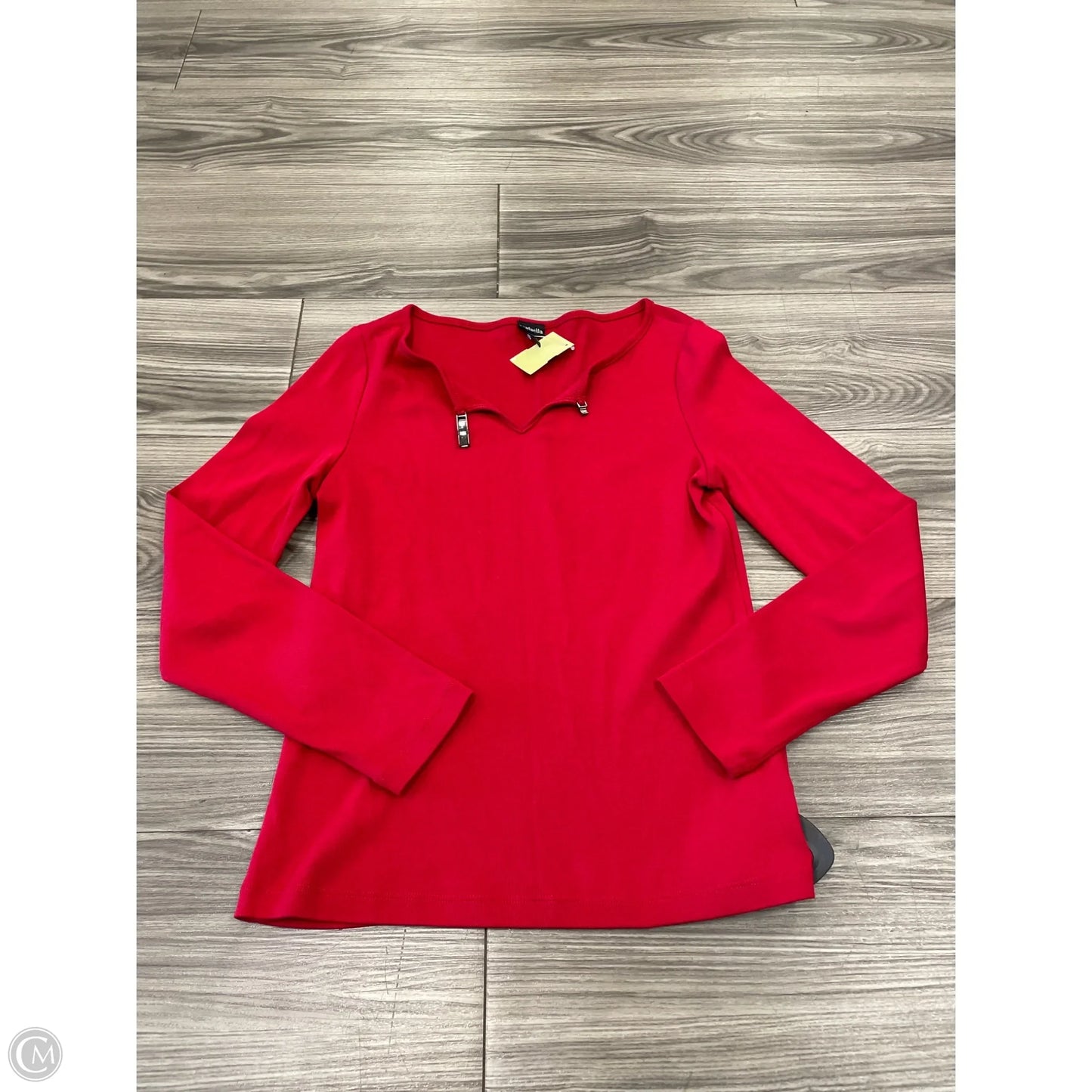Top Long Sleeve Basic By Rafaella In Red, Size: S