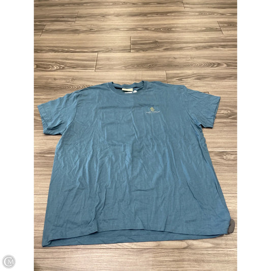 Top Short Sleeve By Simply Southern In Blue, Size: Xxl