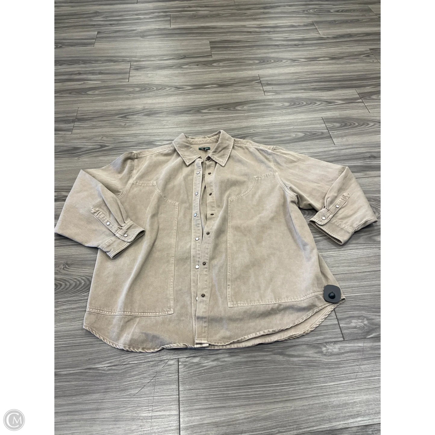 Jacket Denim By Wild Fable In Brown, Size: Xxl