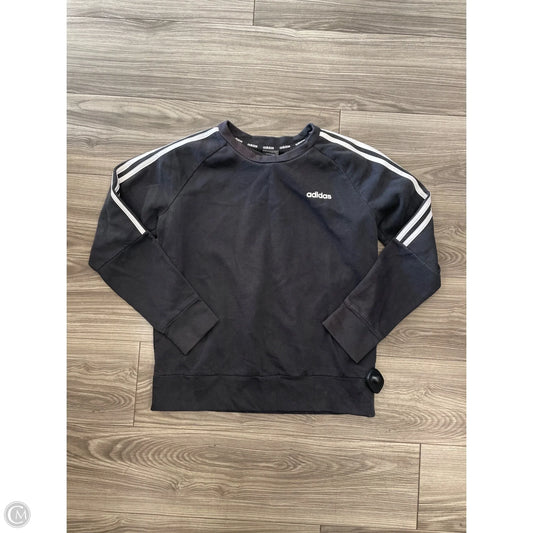 Athletic Sweatshirt Crewneck By Adidas In Black, Size: M
