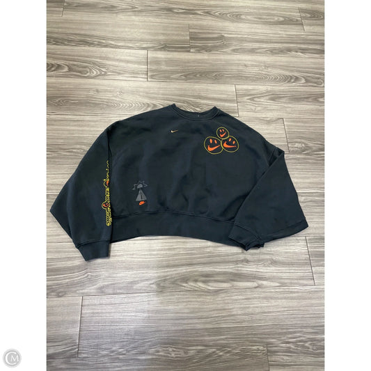 Athletic Sweatshirt Crewneck By Nike In Black, Size: L