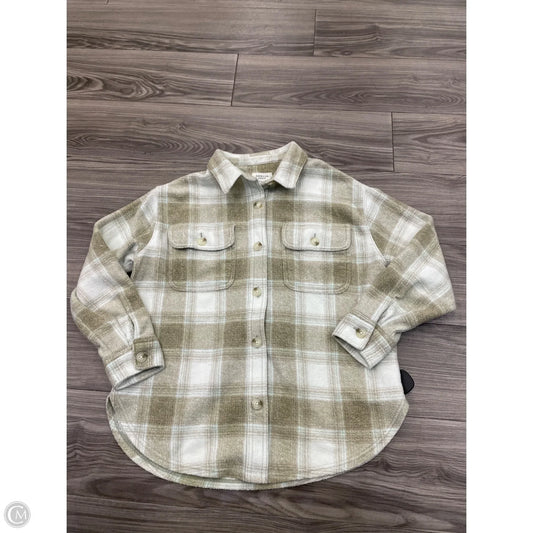 Jacket Shirt By American Eagle In Green, Size: Xs