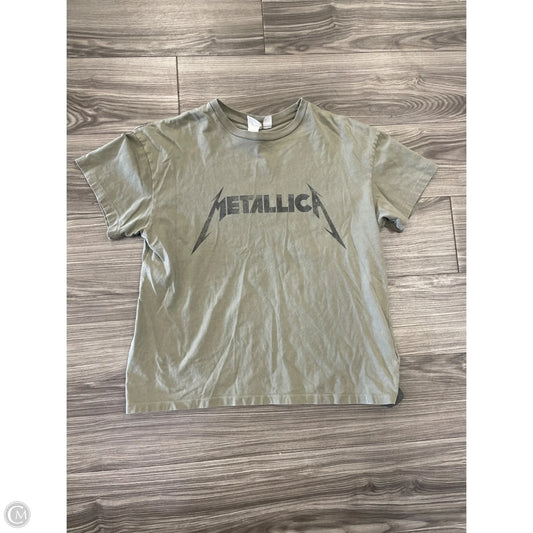 Top Short Sleeve By H&m In Green, Size: L