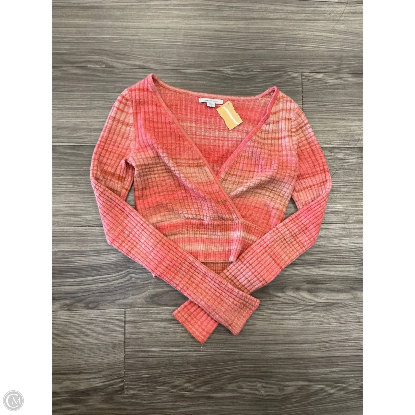 Top Long Sleeve Basic By American Eagle In Pink, Size: S