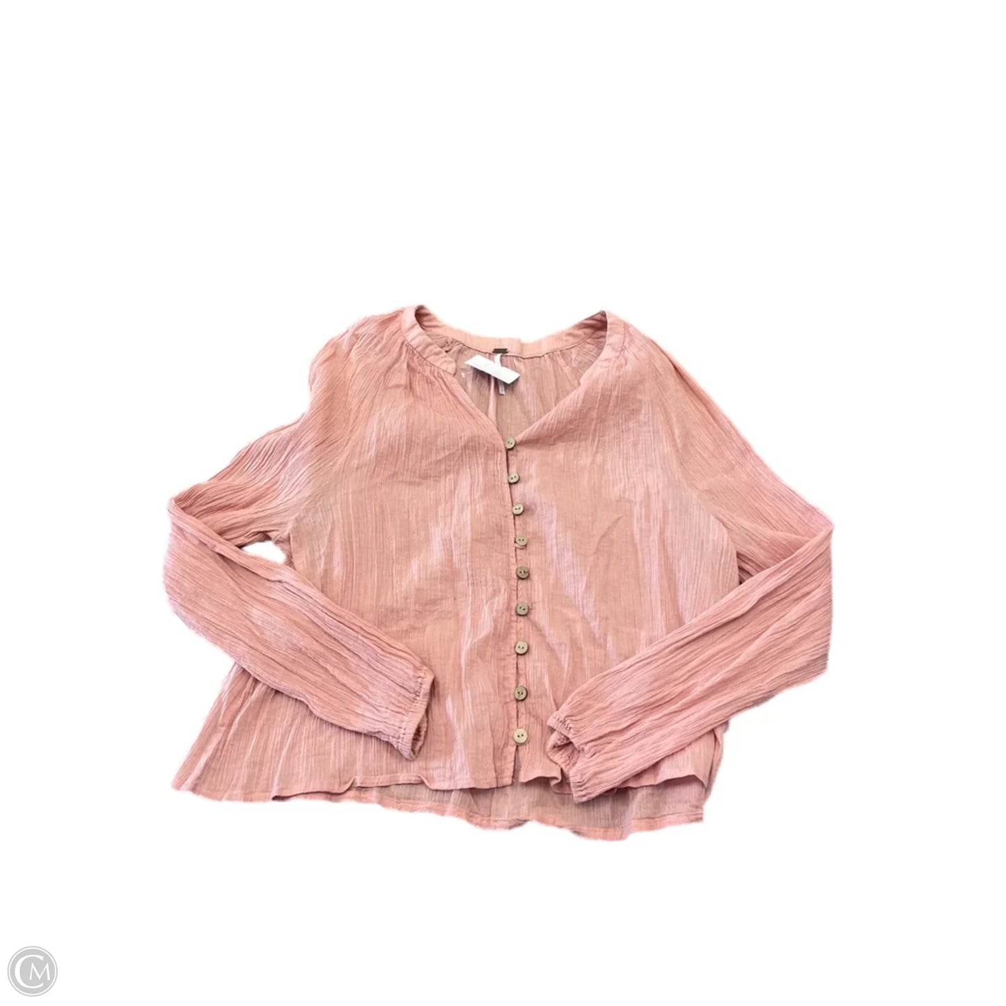 Top Long Sleeve By Free People In Pink, Size: L