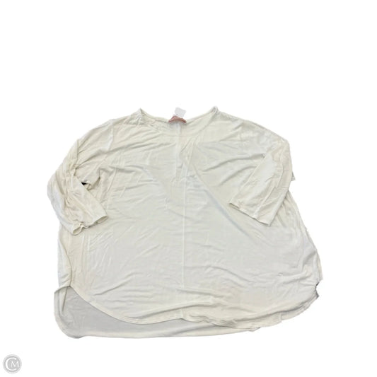 Top Long Sleeve By Philosophy In White, Size: 2x