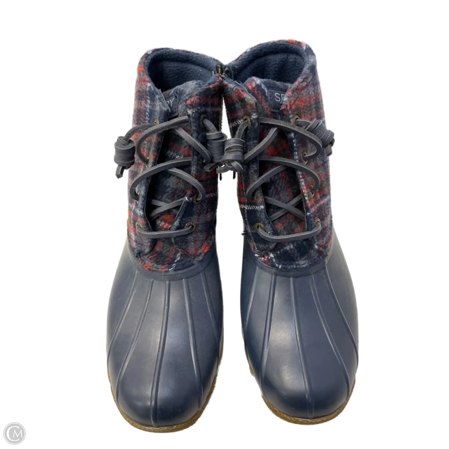 Boots Hiking By Sperry In Plaid Pattern, Size: 7.5