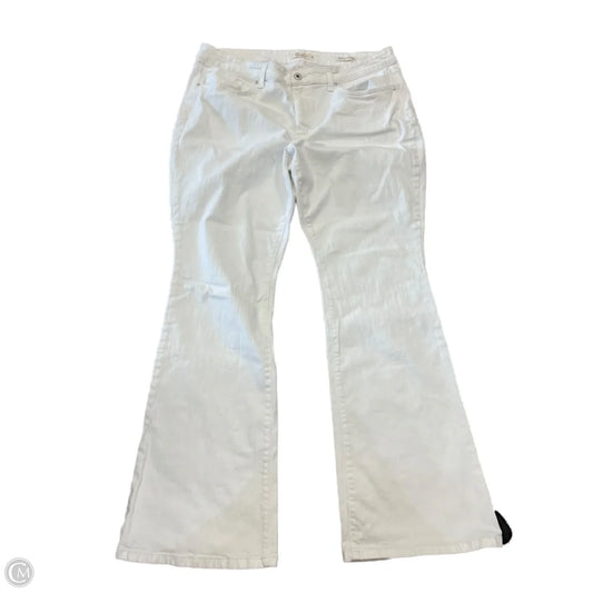 Jeans Flared By Jessica Simpson In White, Size: 18