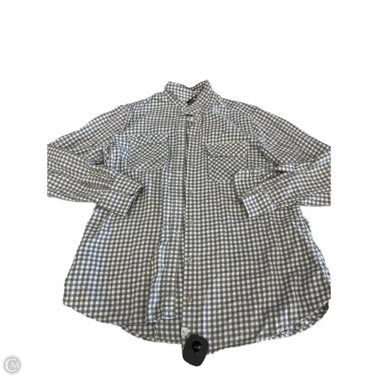 Top Long Sleeve By Eddie Bauer In Plaid Pattern, Size: L