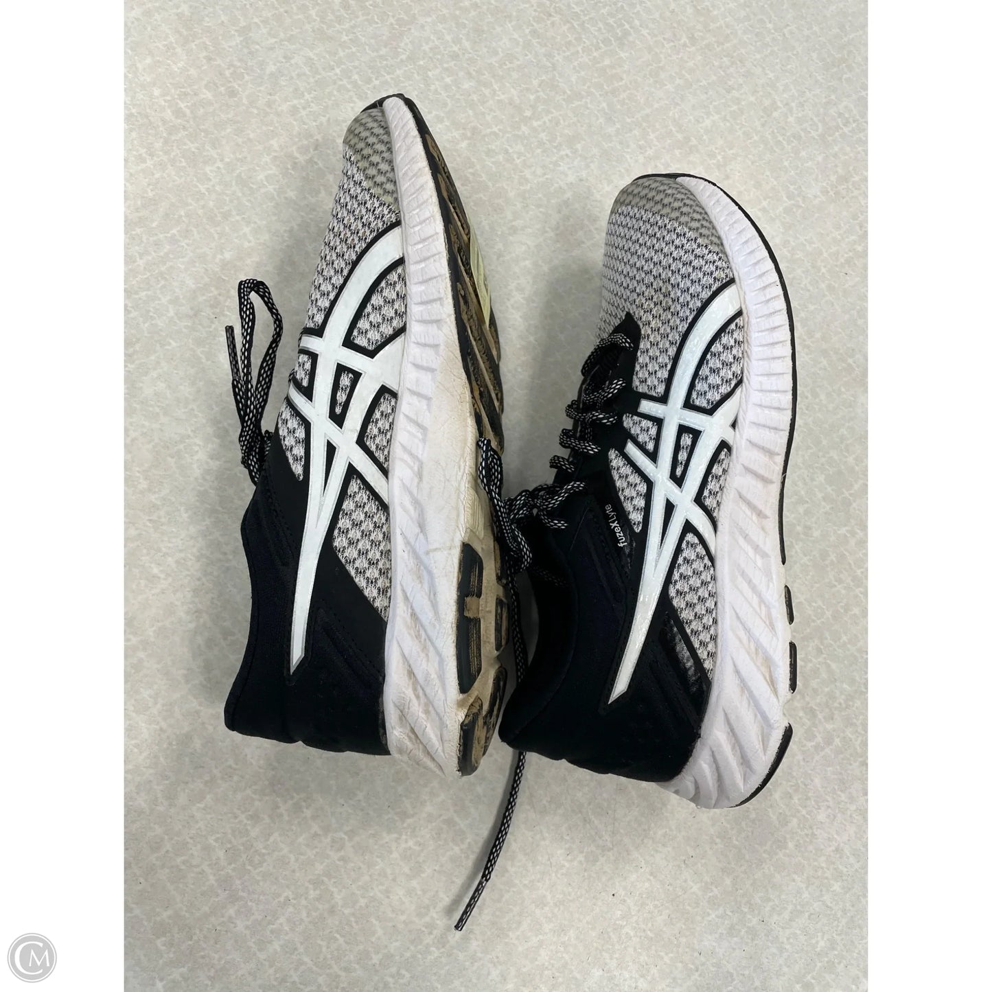Shoes Athletic By Asics In Black & White, Size: 7.5