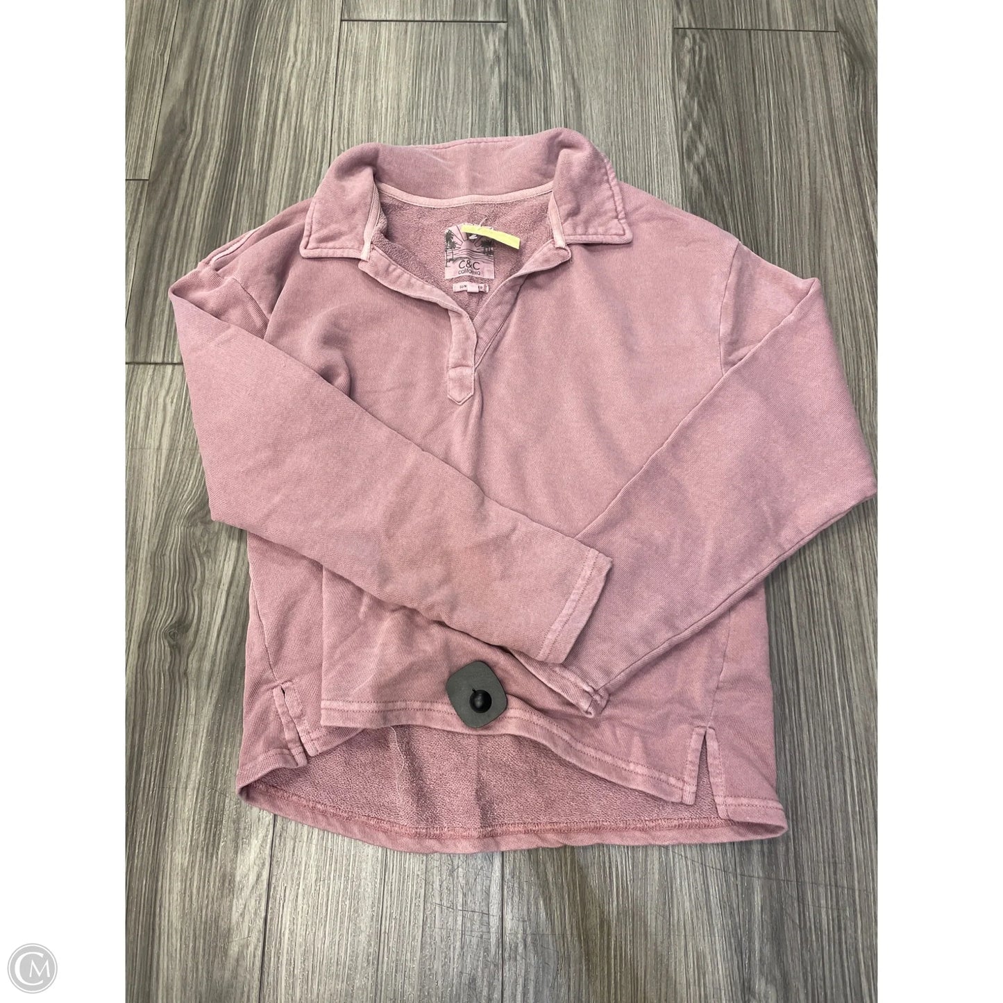 Top Long Sleeve By C And C In Pink, Size: L