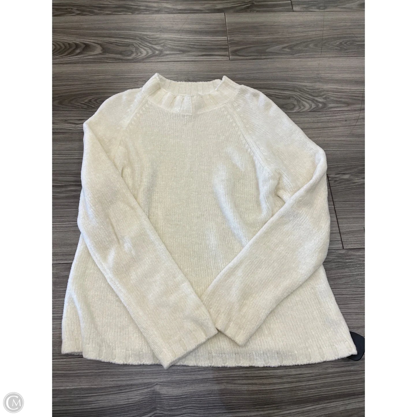 Sweater By Basic Editions In Cream, Size: L