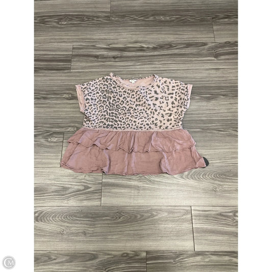 Top Short Sleeve By La Miel In Animal Print, Size: S