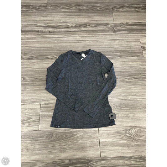 Athletic Top Long Sleeve Collar By Clothes Mentor In Grey, Size: S