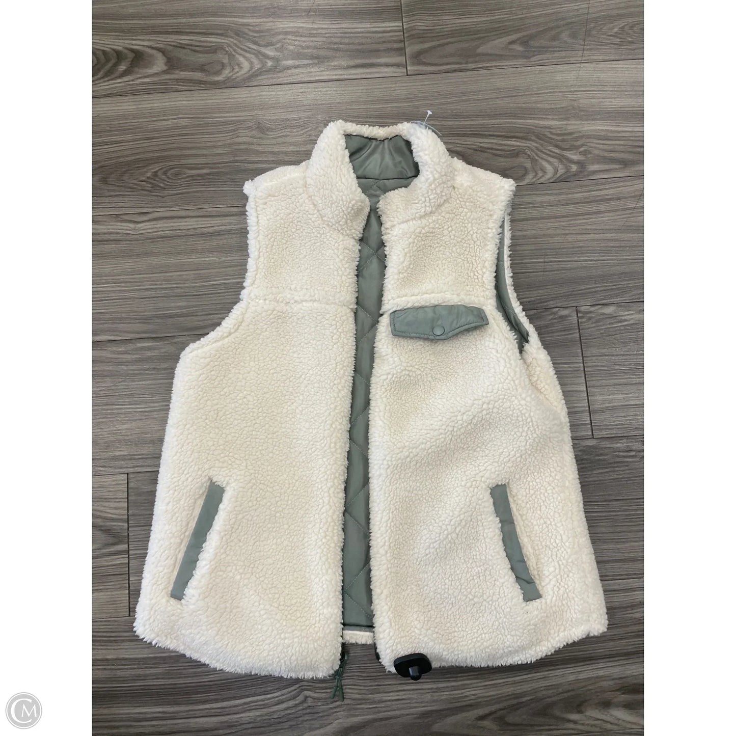 Vest Puffer & Quilted By Clothes Mentor In Cream, Size: S