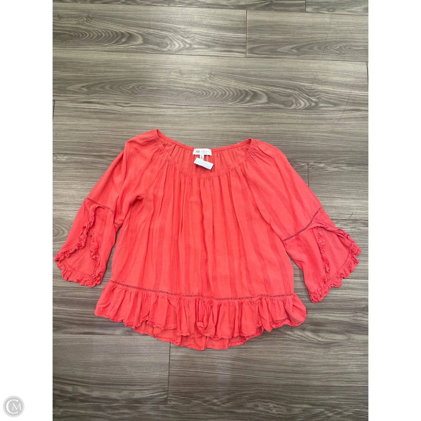 Top Long Sleeve By Fever In Pink, Size: L