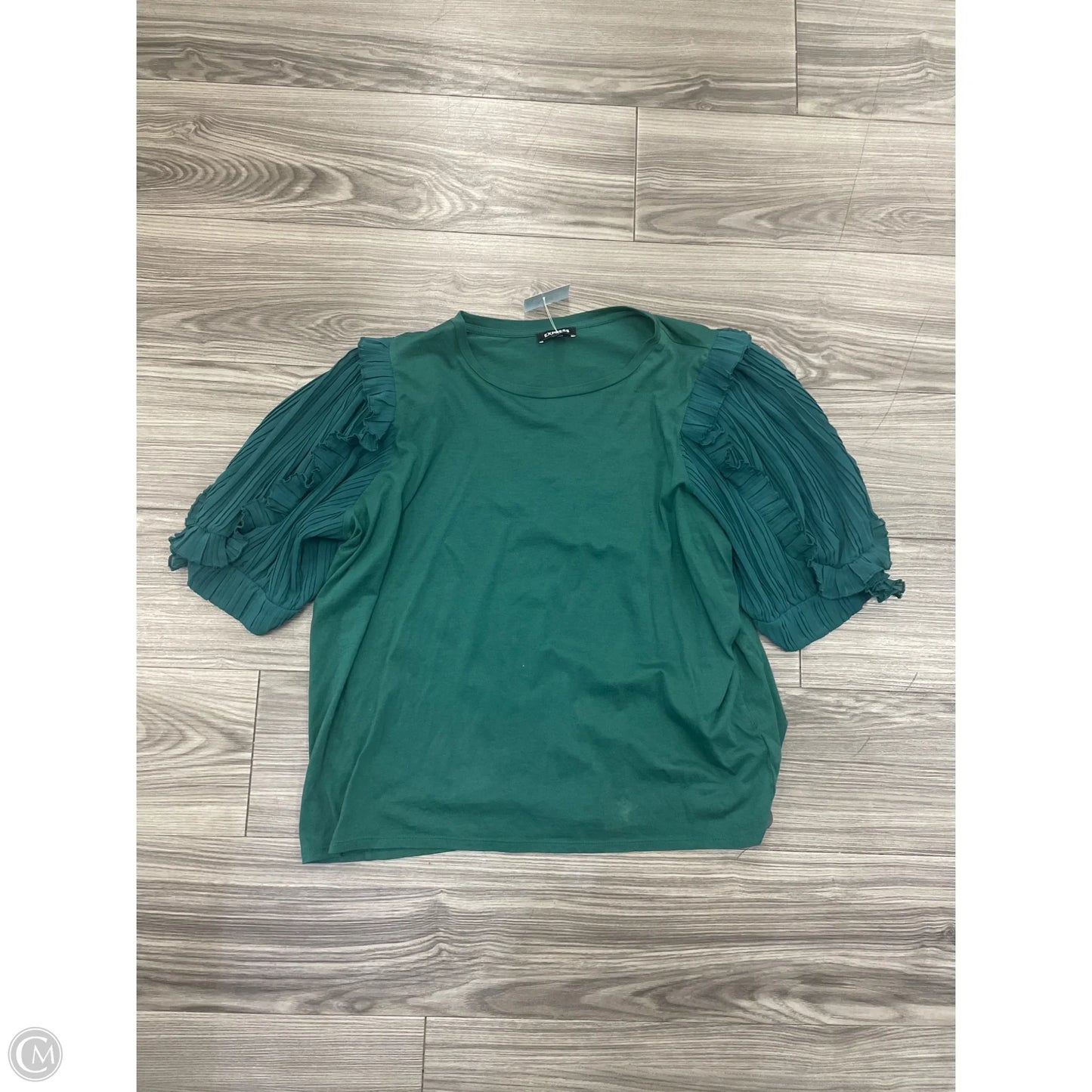 Top Long Sleeve By Express In Green, Size: Xl