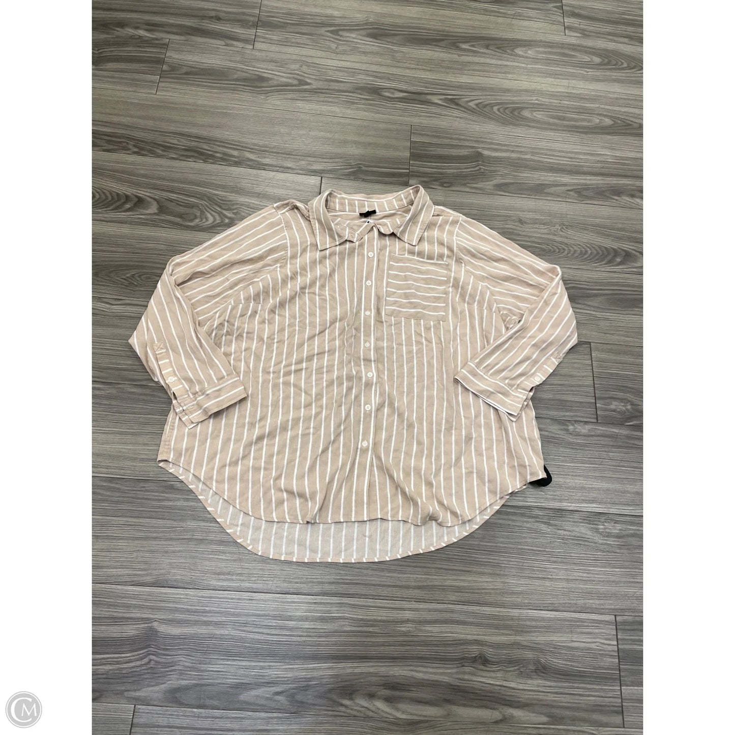 Top Long Sleeve By Torrid In Striped Pattern, Size: 3x