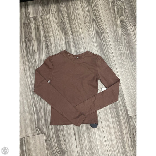 Top Long Sleeve By Better Together In Brown, Size: Xs