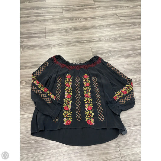 Top Long Sleeve By J. Jill In Black, Size: Mp