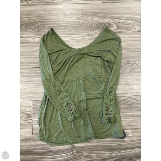 Top Long Sleeve By Lila Rose In Green, Size: M